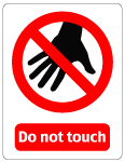 Do Not Touch Vector Sign 