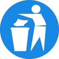 Doctormo Put Rubbish In Bin Signs clip art Preview