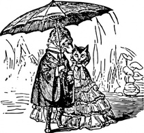 Dog Cat Umbrella clip art