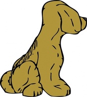 Animals - Dog From Other Side clip art 