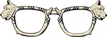 Dog Glasses clip art