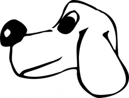 Animals - Dog Head clip art 