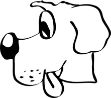 Cartoon - Dog Head clip art 