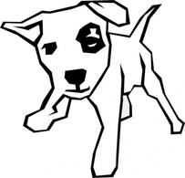 Animals - Dog Simple Drawing clip art 