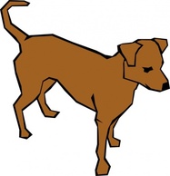 Dog Simple Drawing clip art