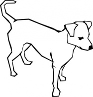 Animals - Dog Simple Drawing clip art 