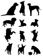Animals - Dog Vector Silhouettes 