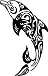 Dolphin Tribal Style Vector Image