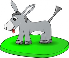 Animals - Donkey On A Plate clip art 