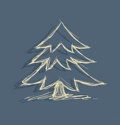 Holiday & Seasonal - Doodle Christmas Tree 