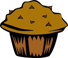 Food - Double Chocolate Muffin clip art 