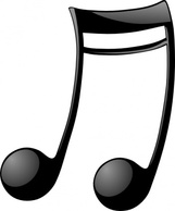 Music - Double_note_two clip art 