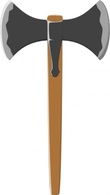 Double Tranchant Axe clip art