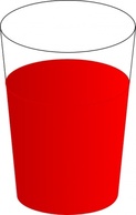 Drinking Glass, With Red Punch clip art Preview