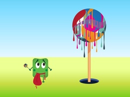 Cartoon - Dripping Lollipop Tree 