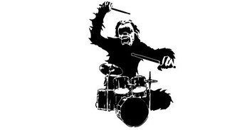 Drum monkey free vector