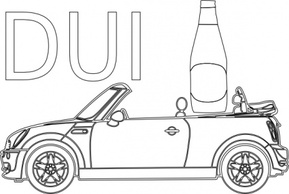 Dui Driving Under Infleunce Outline clip art Preview