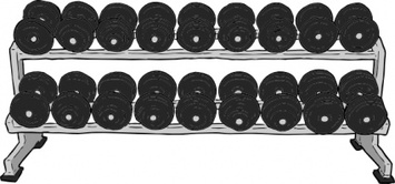 Dumbell Rack clip art