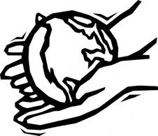 Nature - Earth In Gentle Hands clip art 