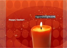 Holiday & Seasonal - Easter background with candle and stars 