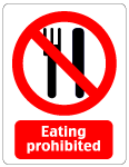 Eating Prohibited Vector Sign 