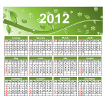 Holiday & Seasonal - Eco Green Free Vector Calendar 