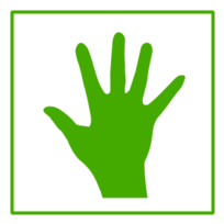 Icons - Eco Green Hand Icon 