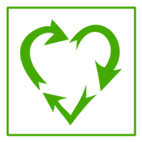 Eco Green Love Recycle Icon