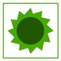 Eco Green Sun Icon