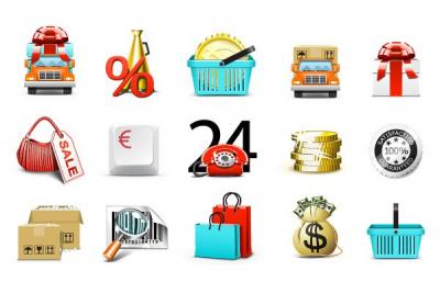 Web Elements - Ecommerce Shopping Vector Icons 