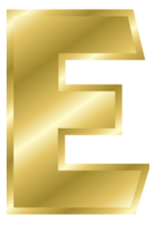 Effect Letters alphabet gold