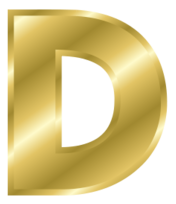 Effect Letters alphabet gold