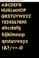 Effect Letters Alphabet Gold clip art