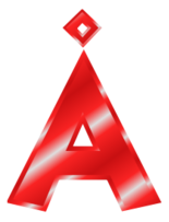 Business - Effect Letters Alphabet red: Å 