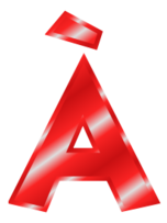 Business - Effect Letters Alphabet red: À 