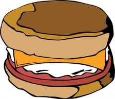 Egg On Muffin clip art 