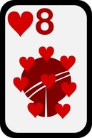 Objects - Eight Of Hearts clip art 