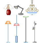 Electric Lamps Free Vectors Preview