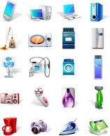 Miscellaneous - Electronic icon set vector 