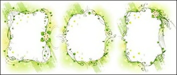 Ornaments - Elegant yellow-green decorative frame Vector 