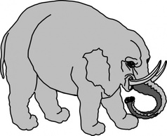 Animals - Elephant Filled clip art 