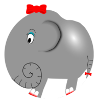 Cartoon - Elephant Girl - Funny Little Cartoon 