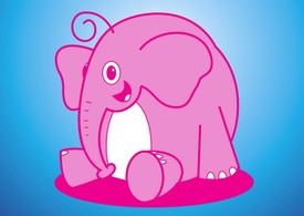 Animals - Elephant Vector Cartoon 