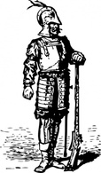 Military - Elizabethan Soldier clip art 