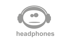 Emoticon with Headphones Logo Vector 