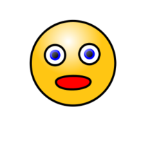 Objects - Emoticons: Amazed face 