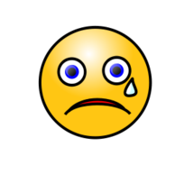 Objects - Emoticons: Crying face 