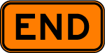 End Of The Road Vector Sign 