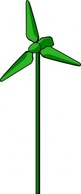 Energy Positive Wind Turbine Green clip art 