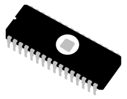 Objects - EPROM chip integrated circuit memory IC 